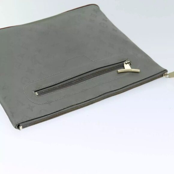 LOUIS VUITTON Monogram Titanium Pochette Cosmos Bag Gray M63240 LV Auth - Picture 10 of 16